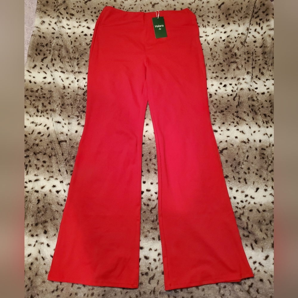 HALARA High Waisted Slight Flare Work Pants - LARGE Regular - Picture 3 of 6